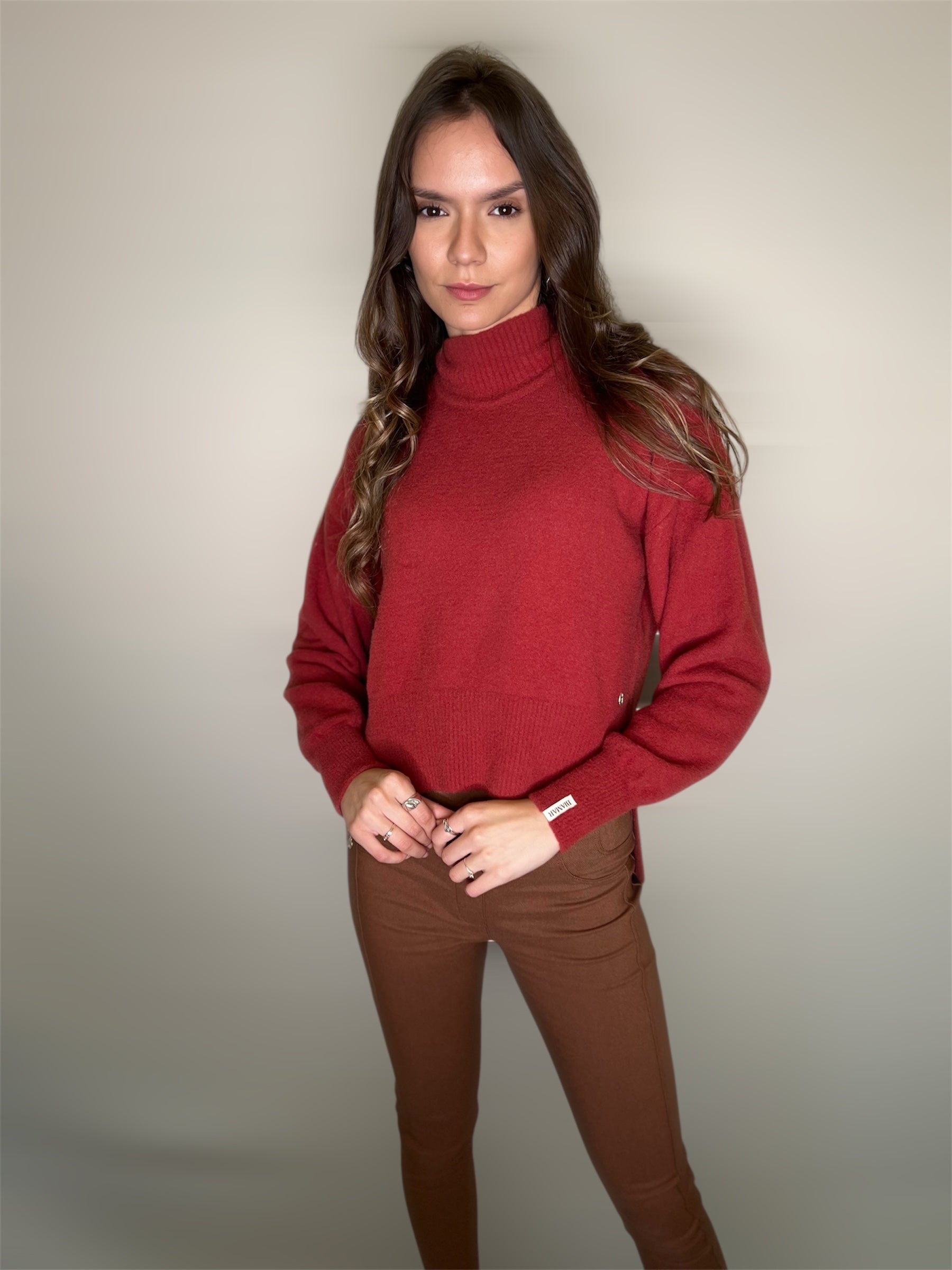 BLUSA FIO PLUMA BIAMAR BORDO