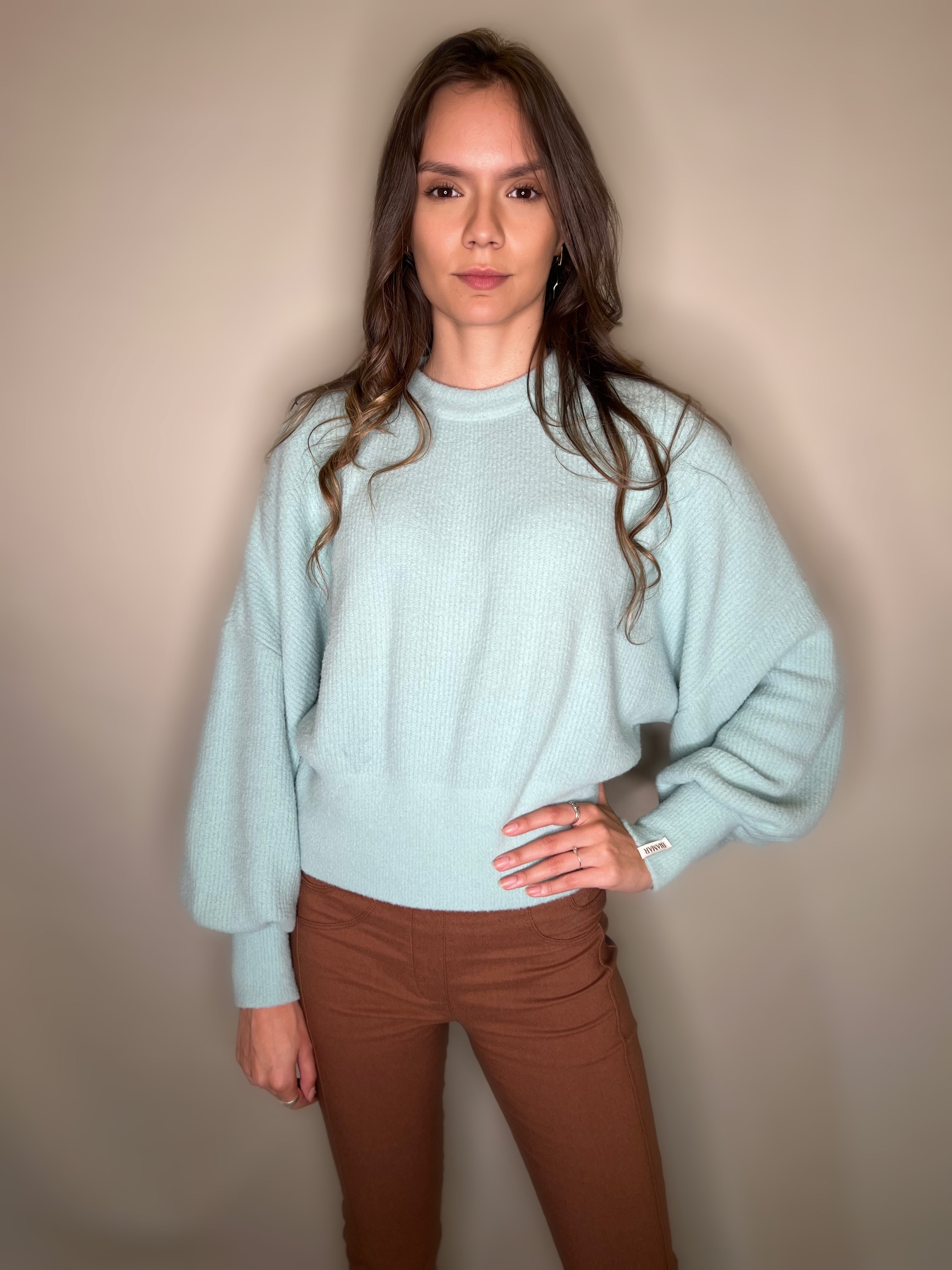 BLUSA FIO PLUMA BIAMAR AZUL SERENITY