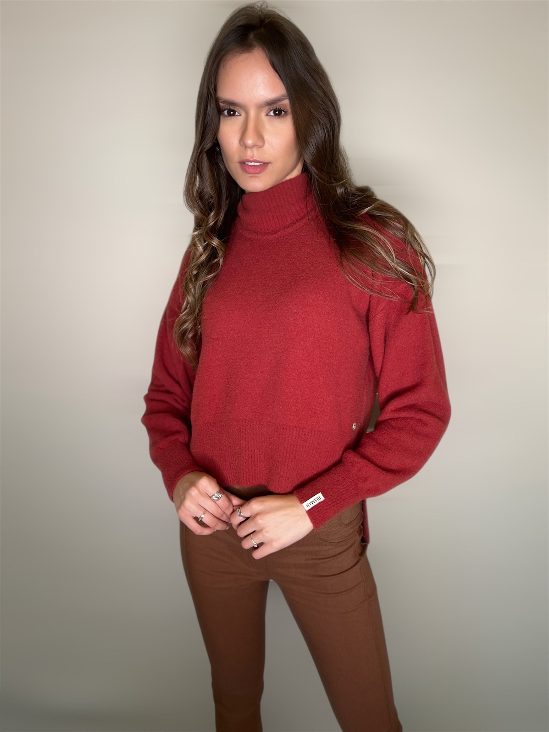 BLUSA FIO PLUMA BIAMAR BORDO