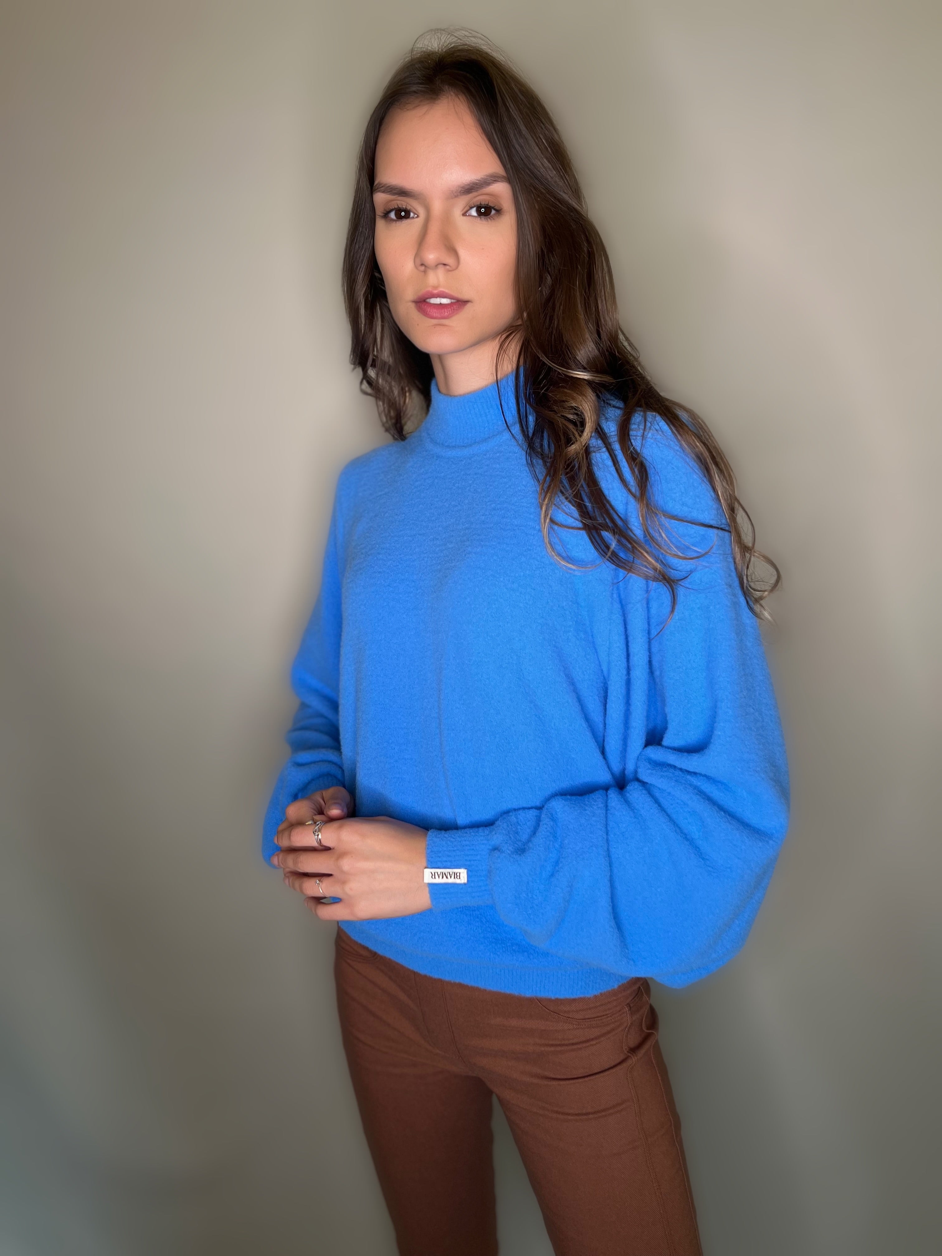BLUSA FIO PLUMA BIAMAR  AZUL