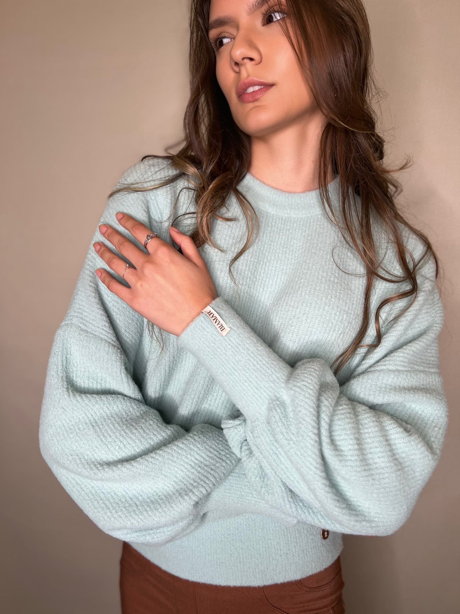 BLUSA FIO PLUMA BIAMAR AZUL SERENITY